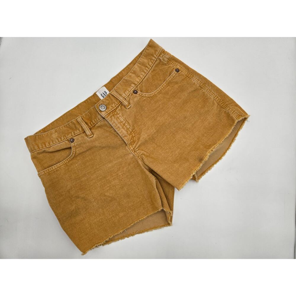 GAP Corduroy High Rise Shorts Tan Camel Womens Size 6